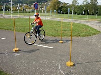 Příprava na soutěž mladých cyklistů