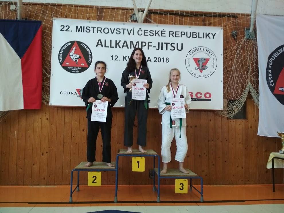 Medaile z Mistrovství České republiky v bojovém umění Allkampf-jitsu pro žáky ZŠ Na Ostrově