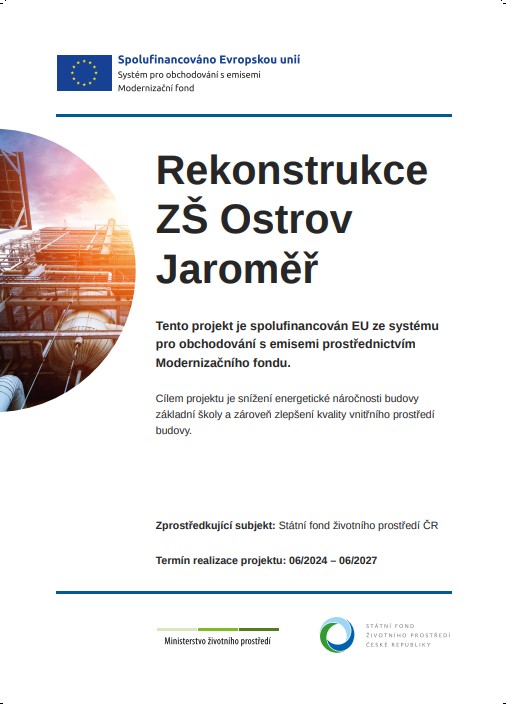 Rekonstrukce ZŠ Ostrov Jaroměř