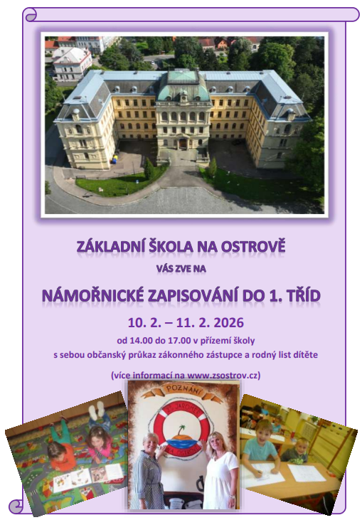 Zápis do prvních tříd - úterý 10.2. a středa 11.2.